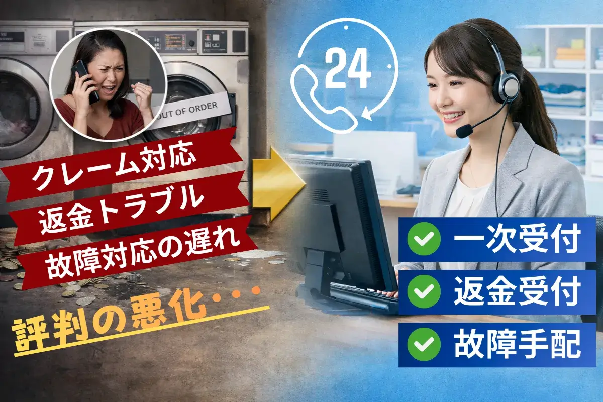 電話代行で「対応の遅れ」を仕組みから改善し、コインランドリーで起きやすい“評判低下”の火種を消す